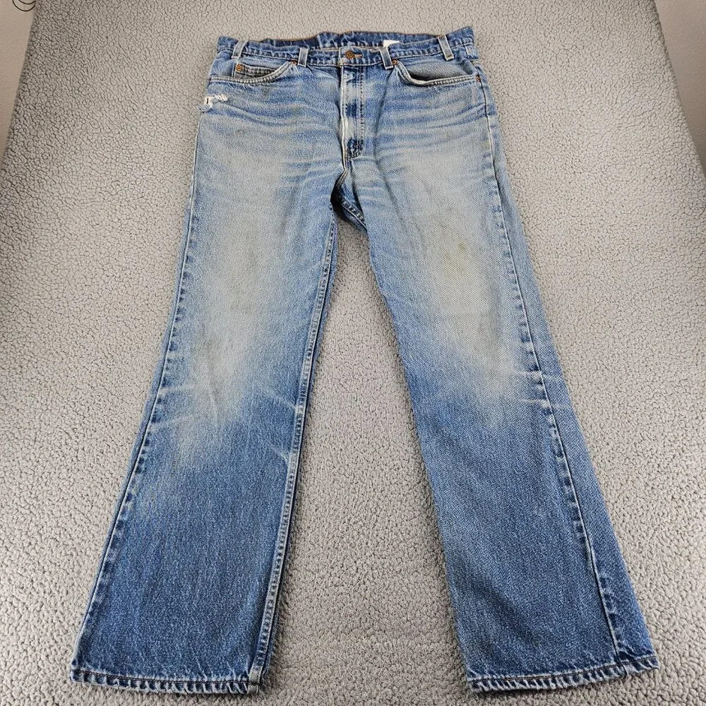 soldLevis 517 Jeans Mens 36x30 Light Blue Denim Bootcut Vintage Orange Tab Faded